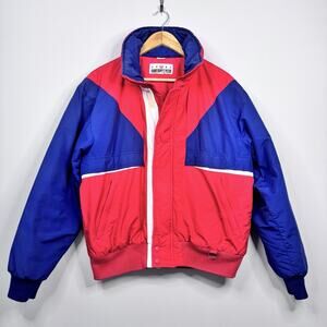 Vintage Obermeyer Ski Jacket Men's S Red White Blue 80s 90s Gaper Day Ski School